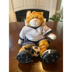 Build-A-Bear Workshop Soccer Player Stuffed Teddy Bear Brown 17 Inches